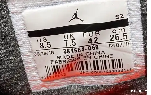 2019 384664-060 JORDAN RETRO BLACK OG AIR 6 INFRARED 384664-060 0628